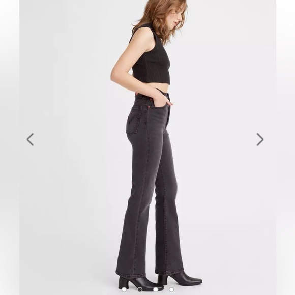 Levi’s Ribcage Bootcut Jeans Washed Black High Waisted  Button Fly Size 31/33 - Picture 14 of 14